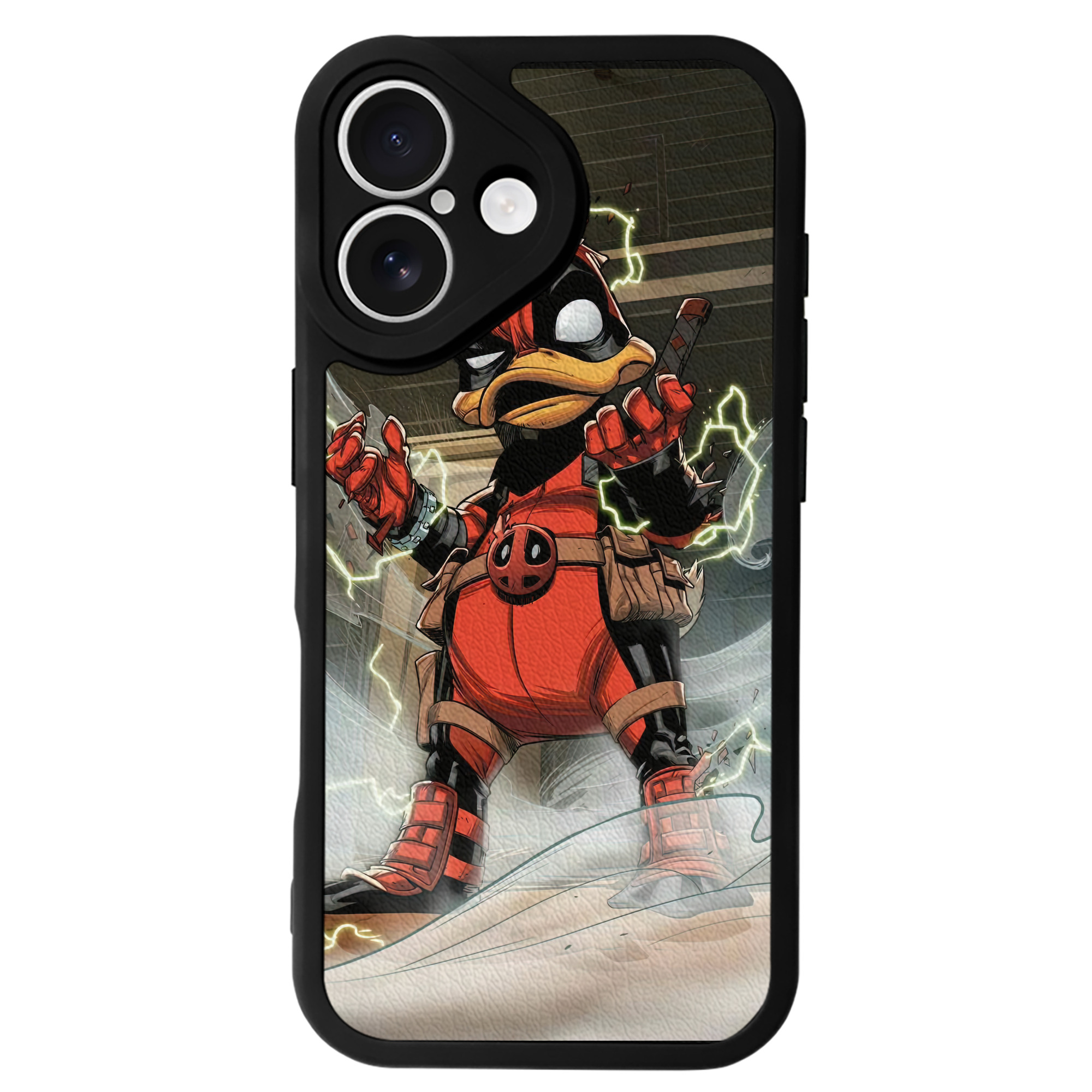 （画像用） Deadpool デッドプール 【iPhone 16シリーズ対応】シリコンスマホケース（レザー調） 材質：シリコン